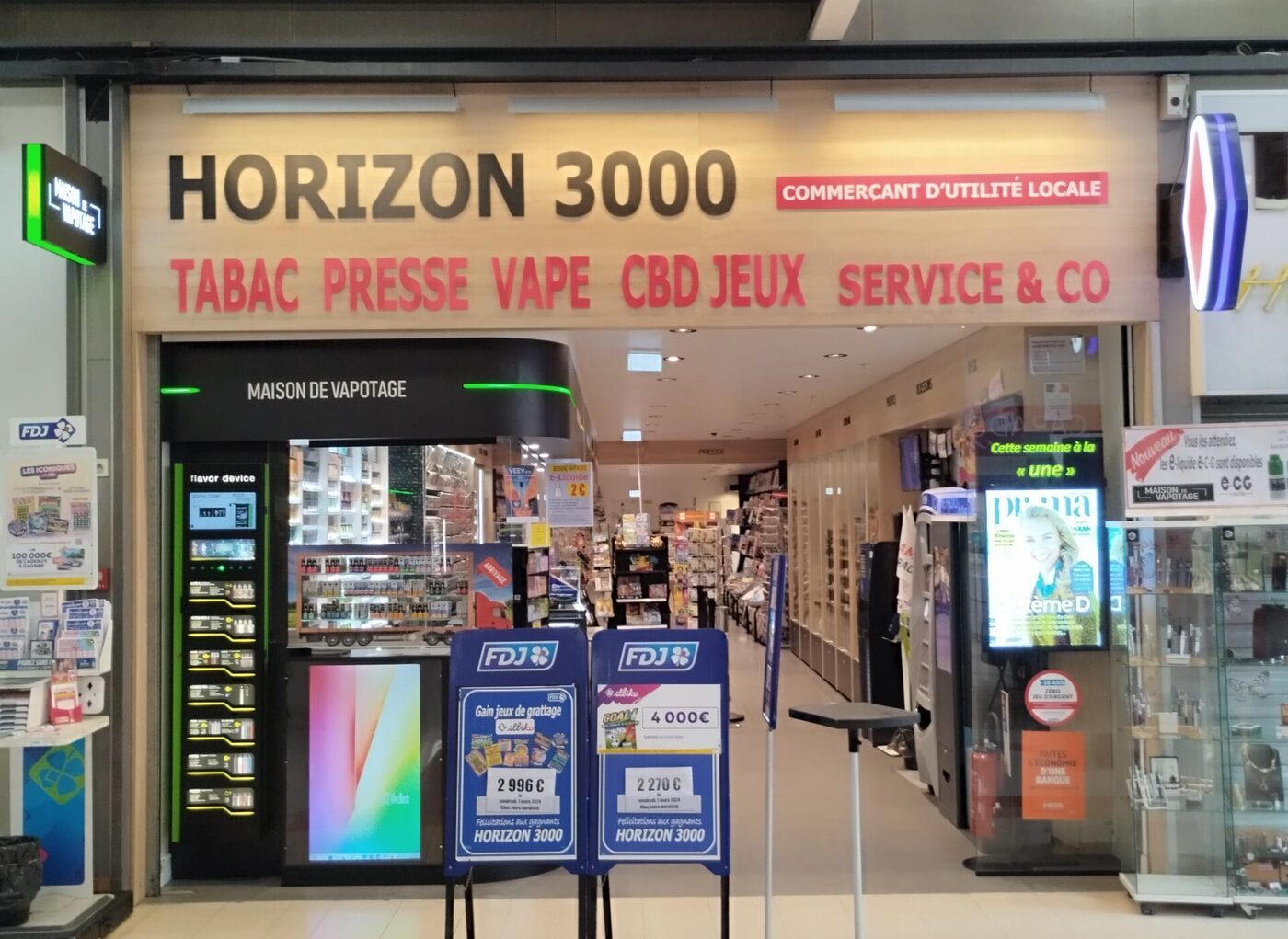 Allée de la boutique Horizon 3000